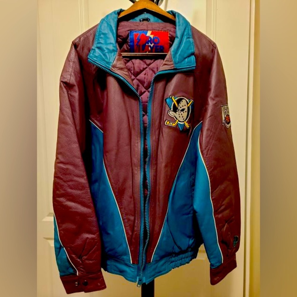 Retro Mighty Ducks Leather Jacket